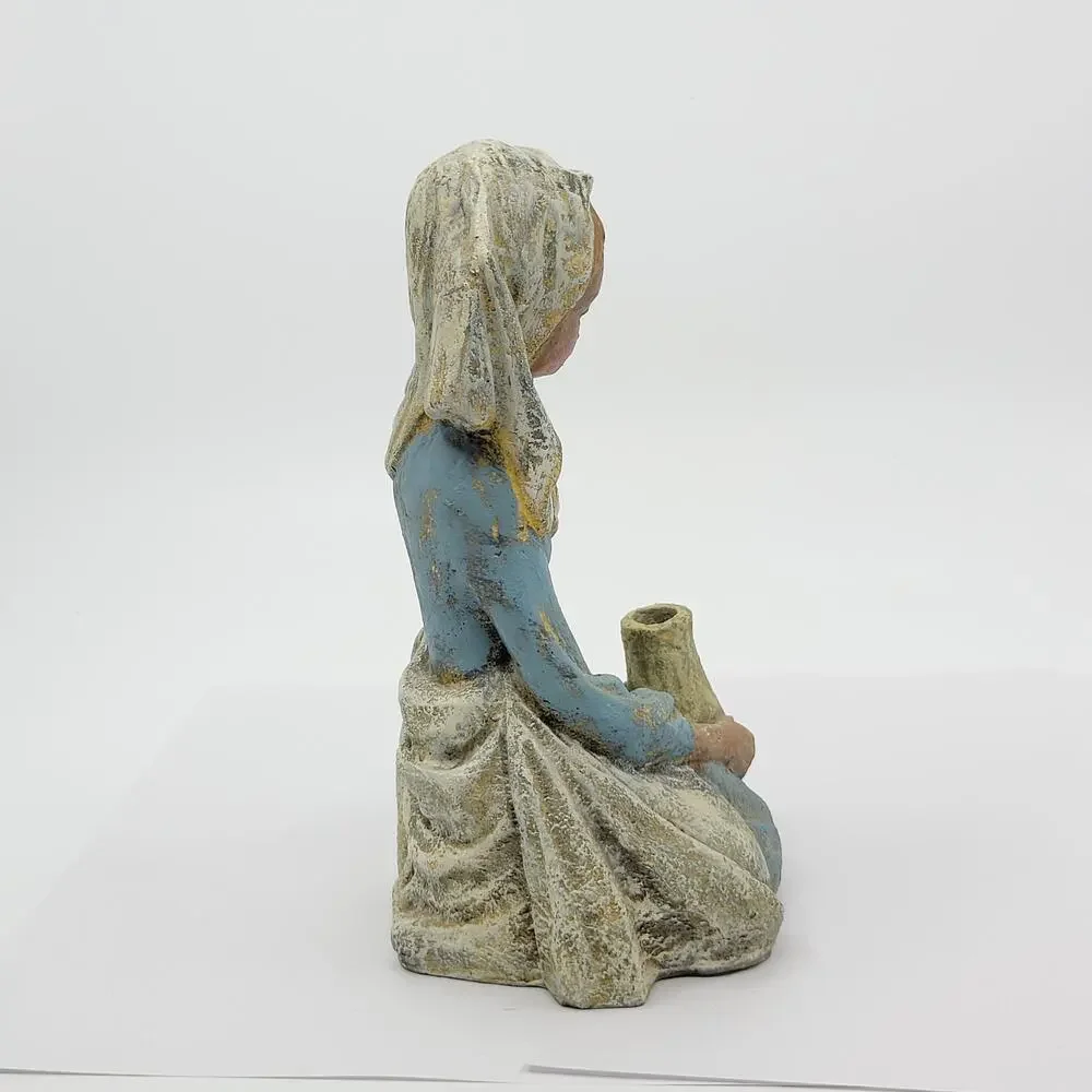 Girl with Vase Borzo Stone Sculpture Figurine Made in Holland